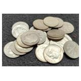 (25) Silver Roosevelt Dimes