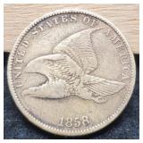 1858 Flying Eagle Cent VF