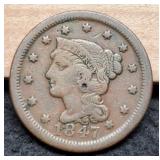 1847 Large Cent