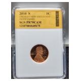 2010-S Slab Lincoln Proof Cent SGS PR70 CAM