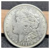 1921-D Morgan Dollar AU
