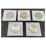 (5) 1963 Half Dollars