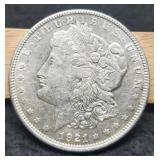 1921-D Morgan Dollar XF