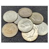 (10) 40% Silver K. Half Dollars
