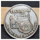1 Troy Oz. Silver "Tecumseh Engines"