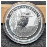 2014 1 Troy Oz. Silver $1 Australian Kookaburra