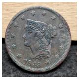 1843 Large Cent VF30