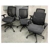 4 - Rolling Armed Office Chairs
