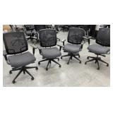 4 - Rolling Office Arm Chairs
