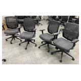 4 - Rolling Office Arm Chairs