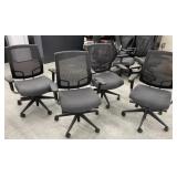4 - Rolling Office Arm Chairs