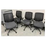 4 - Rolling Office Arm Chairs