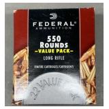 550 rnds Federal .22LR Ammo