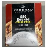 550 rnds Federal .22LR Ammo