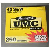 250 rnd Mega Pack UMC .40 S&W Ammo