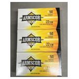 150 rnds Armscor .22 TCM HP Ammo