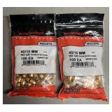 200ct Winchester .40/10mm Cal 165 gr Bullets