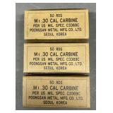 150 rnds Korean Mfg .30 Carbine Ammo
