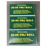 60 rnds US Mfg .30-06 Ammo