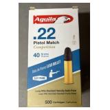 500 rnds Aguila .22LR Ammo