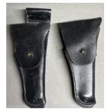 2 - US 1911 Black Leather Pistol Holsters