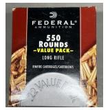 550 rnds Federal .22LR Ammo