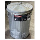 Galvanized Trash Can with Lid