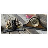 Mantle Clock & Bookends