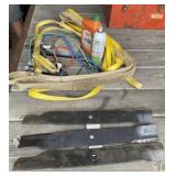 Tow Straps and Mower Blades