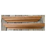 2 - 31' Floating Oak Shelves
