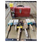 Toolbox and Paintbrushes