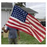 American Flag and Post