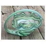 Slag Glass Capricorn Basket