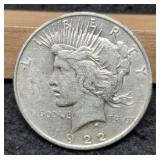 1922-D Peace Dollar XF