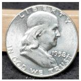 1958 F. Half Dollar BU