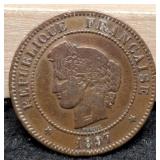 1897 France 5 Centimes