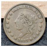1837 Hard Times Token "Millions For Defense" AU