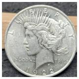 1922 Peace Dollar AU