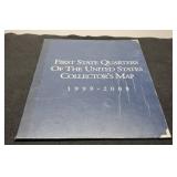Large Map Album w/ 50 Different State Quarters