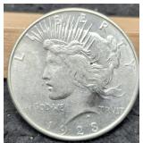 1923-D Peace Dollar AU