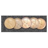 (5) 1931-D L. Cents