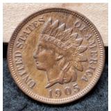 1905 Indian Head Cent AU