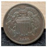 1864 Two Cent VF