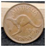 1958 Australian Large Penny