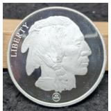 1 Troy Oz. Silver Buffalo/Indian Round