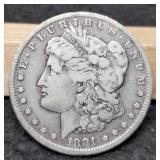 1881-O Morgan Dollar VF