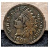 1900 Indian Head Cent XF w/