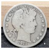 1911 Barber Half Dollar