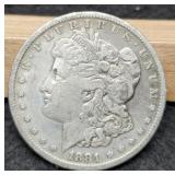 1881-S Morgan Dollar XF