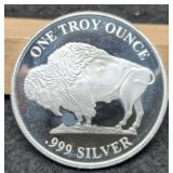 1 Troy Oz. Silver Buffalo/Indian Round